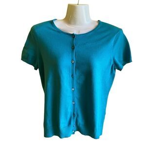 EUC Blue Jacob Cap Sleeve Cardigan